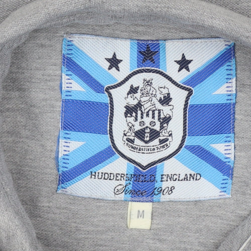 Huddersfield Town Men’s Grey M Football Embroidered Polo Shirt