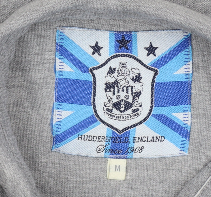 Huddersfield Town Men’s Grey M Football Embroidered Polo Shirt