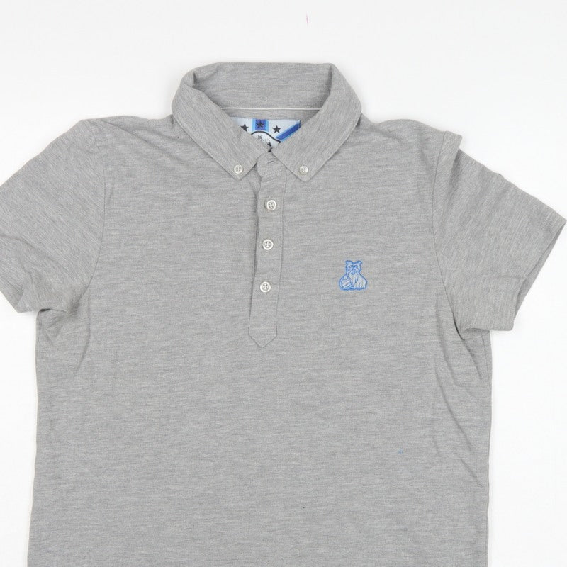 Huddersfield Town Men’s Grey M Football Embroidered Polo Shirt
