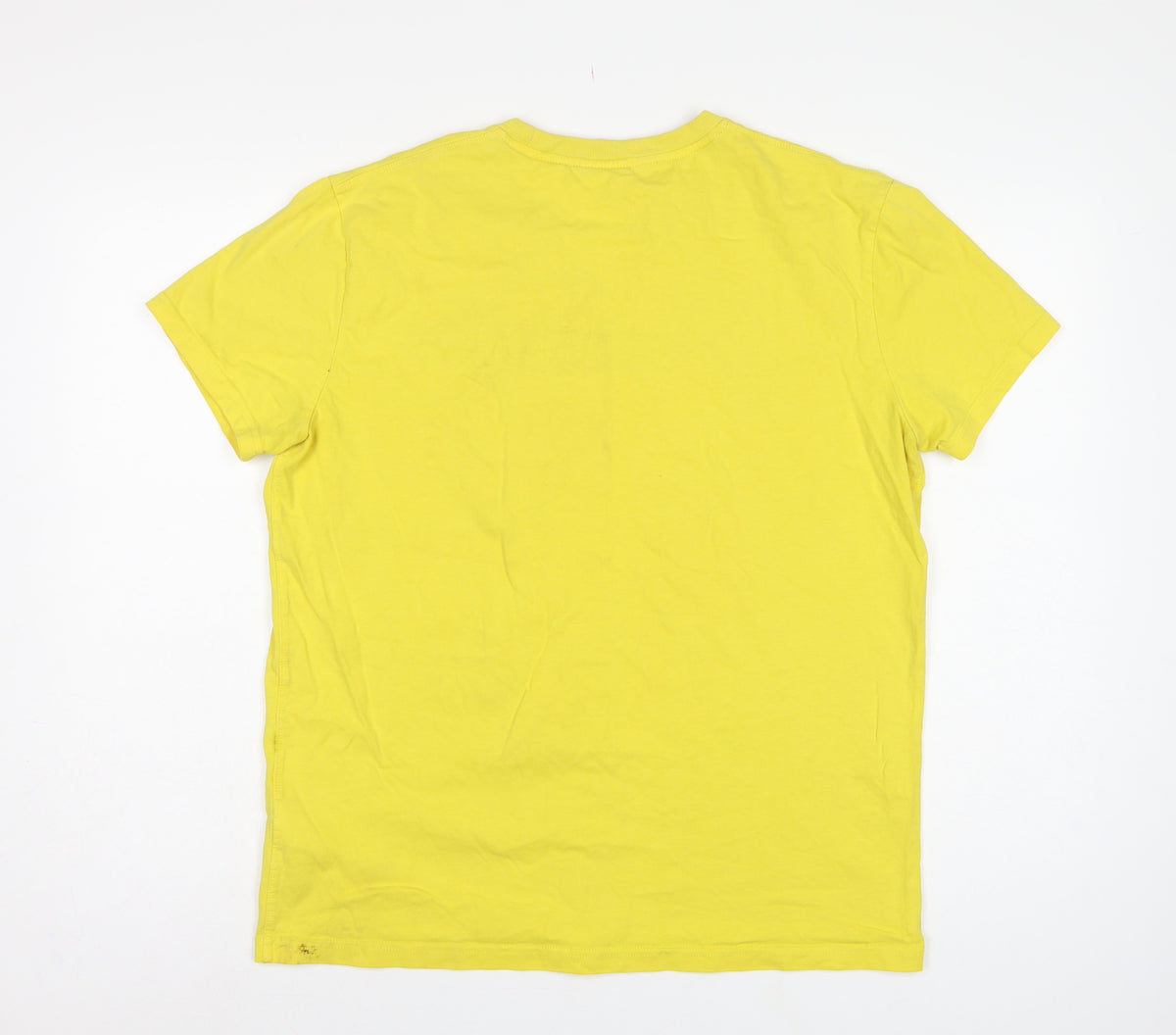 Superdry Men’s Yellow L Logo Graphic Crew Neck Short Sleeve T-Shirt