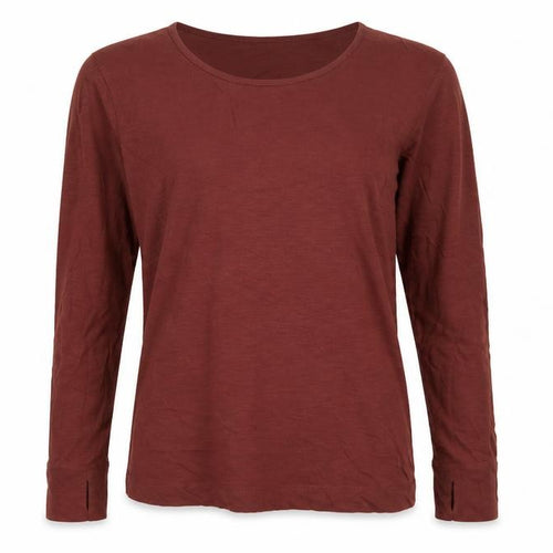 Seasalt Cornwall Women Brown UK 14 Basic Organic Cotton Scoop Neck Top