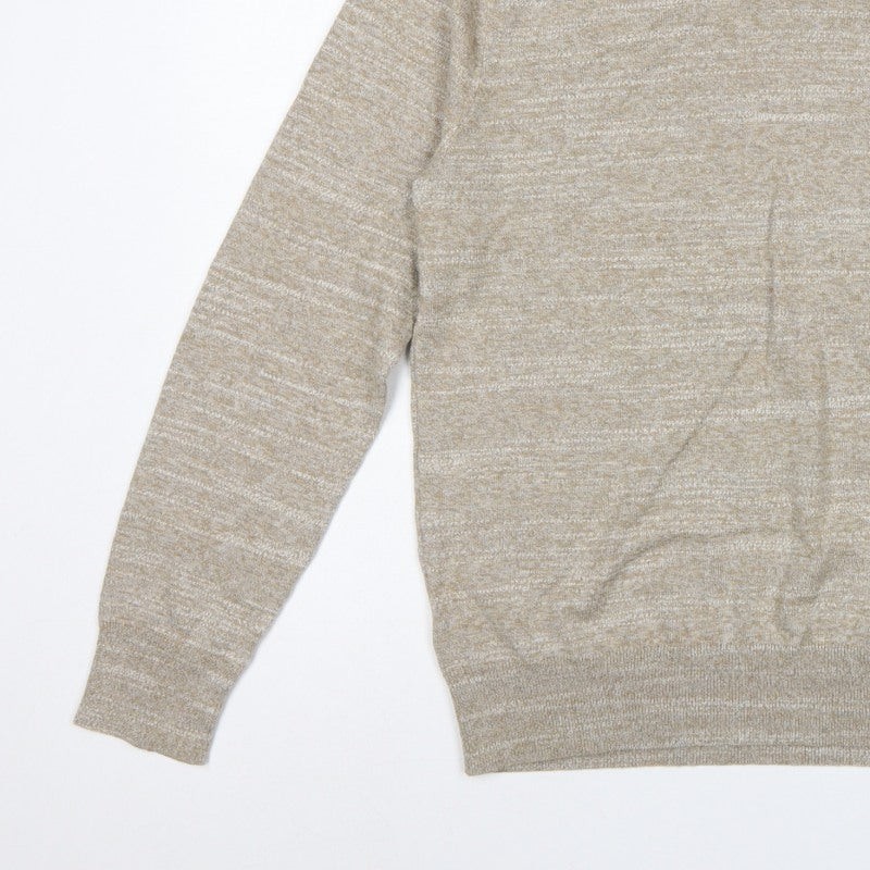 Next Supply Men’s Beige Marl Logo Crew Neck Knit Jumper Size M