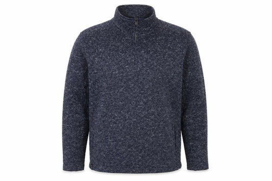 Dissident Men’s Blue XL 1/4 Zip High Neck Pullover Sweatshirt Pockets