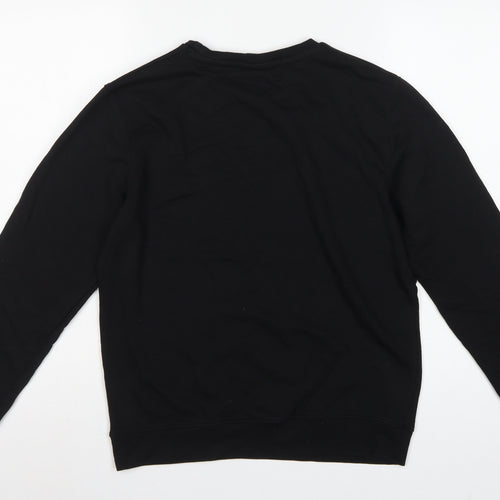 Rare Rabbit Women’s Black S Pullover Crew Neck Logo Sweatshirt