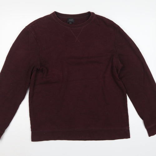 MVP Mens Red M Cotton Crew Neck Pullover Sweatshirt