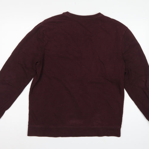 MVP Mens Red M Cotton Crew Neck Pullover Sweatshirt