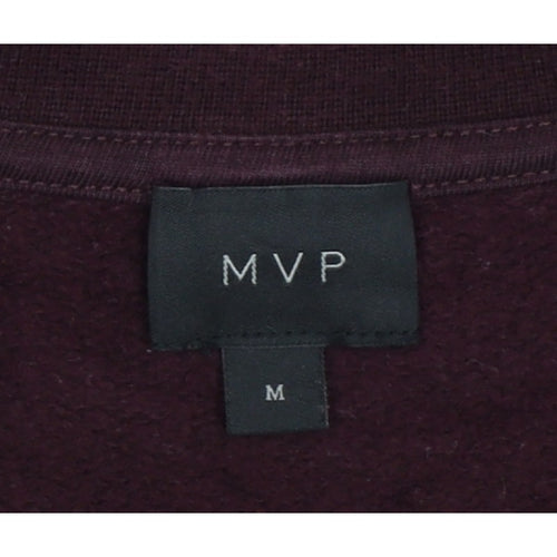 MVP Mens Red M Cotton Crew Neck Pullover Sweatshirt