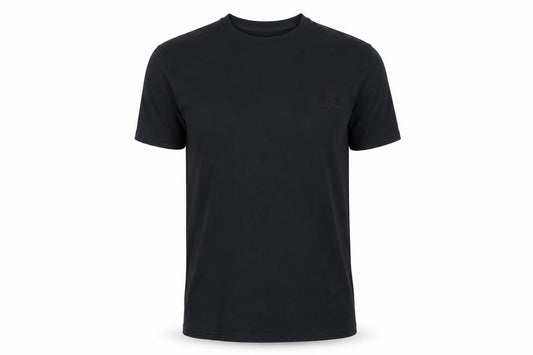 Under Armour Men's Black Small Loose Fit Crew Neck Logo T-Shirt
