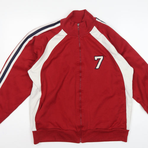 Urban Pipeline Men's Red L Full Zip Track Sweatshirt Number 7