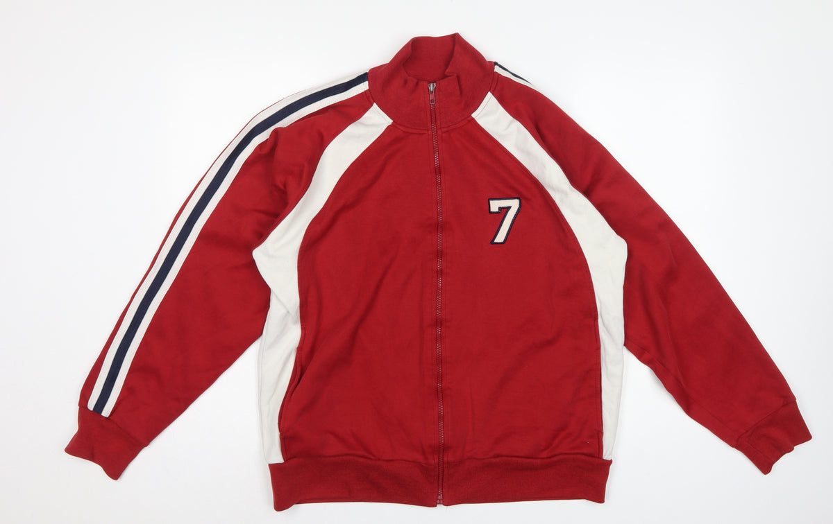 Urban Pipeline Men's Red L Full Zip Track Sweatshirt Number 7