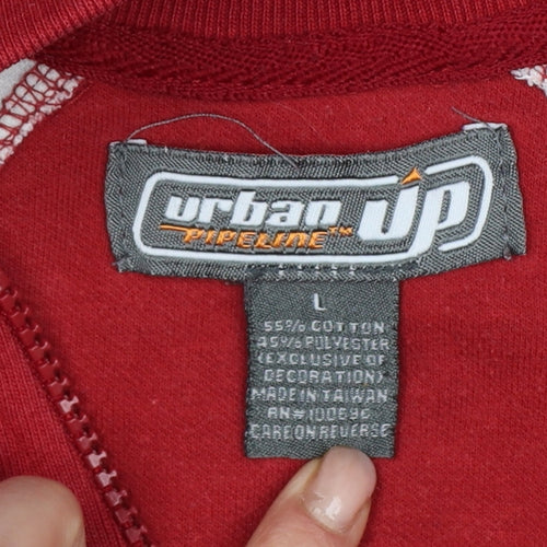 Urban Pipeline Men's Red L Full Zip Track Sweatshirt Number 7