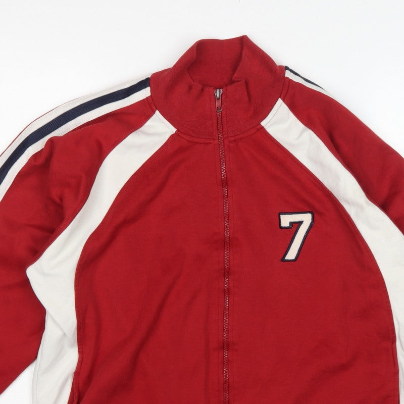 Urban Pipeline Men's Red L Full Zip Track Sweatshirt Number 7