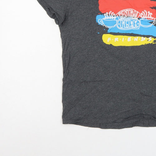 Friends Women’s Grey UK 12 Basic Graphic Short Sleeve T-Shirt