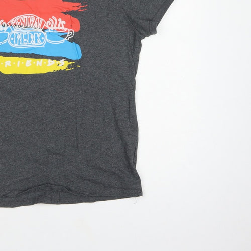 Friends Women’s Grey UK 12 Basic Graphic Short Sleeve T-Shirt