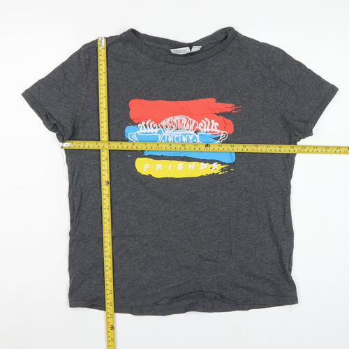 Friends Women’s Grey UK 12 Basic Graphic Short Sleeve T-Shirt