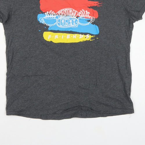 Friends Women’s Grey UK 12 Basic Graphic Short Sleeve T-Shirt