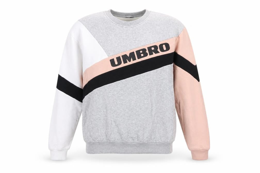 Front view of Umbro Women’s Multicoloured S Colourblock Logo Crew Sweatshirt