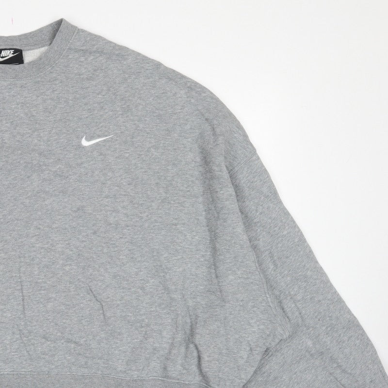 Additional view of Nike Women’s Grey 2XL Pullover Crew Neck Logo Sweatshirt