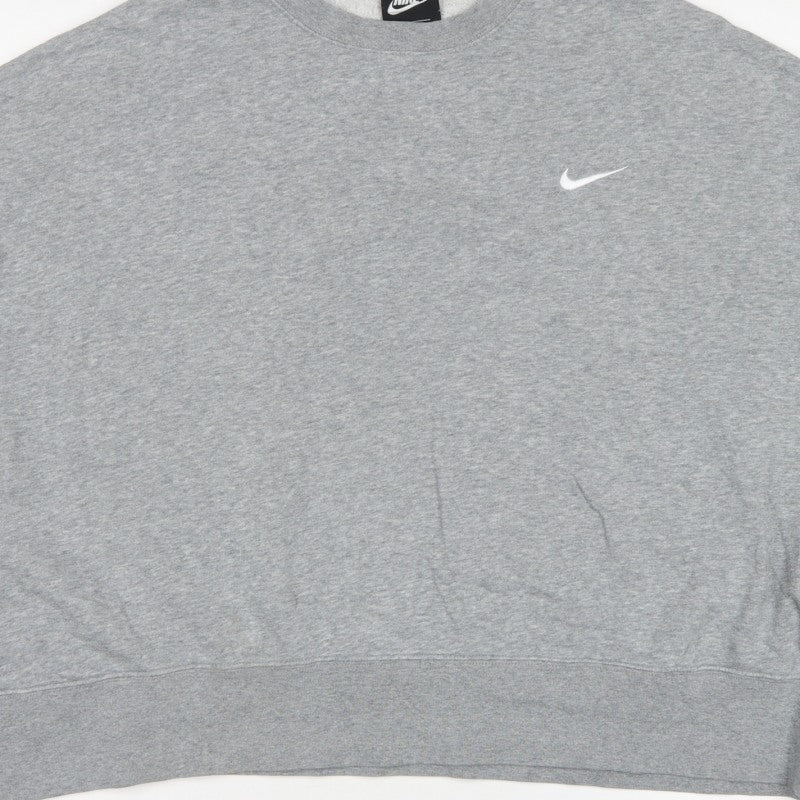 Additional view of Nike Women’s Grey 2XL Pullover Crew Neck Logo Sweatshirt