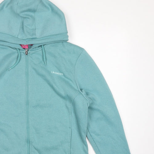 LA Gear Women’s Blue UK 18 Full Zip Hooded Fleece Hoodie Logo