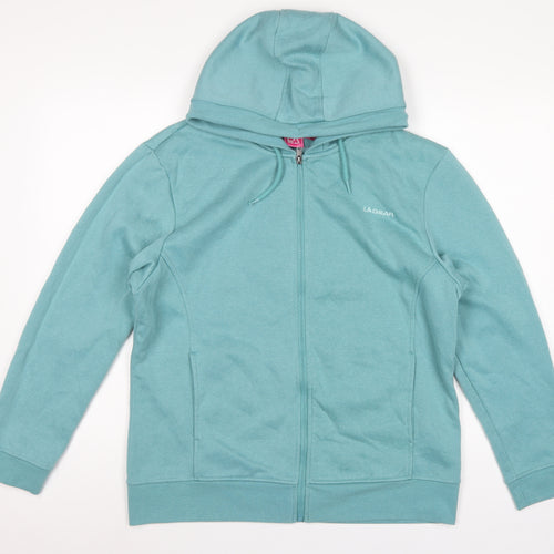 LA Gear Women’s Blue UK 18 Full Zip Hooded Fleece Hoodie Logo