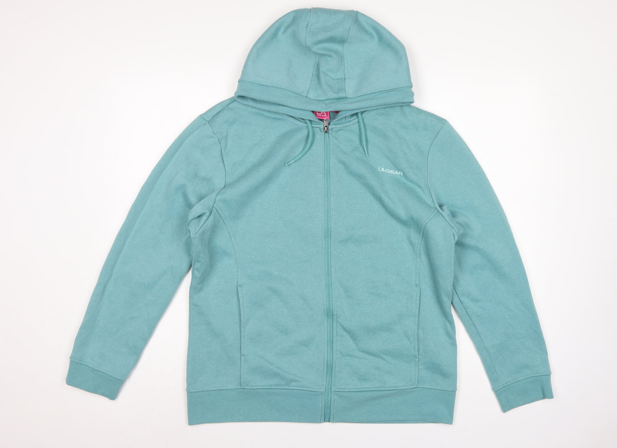 LA Gear Women’s Blue UK 18 Full Zip Hooded Fleece Hoodie Logo