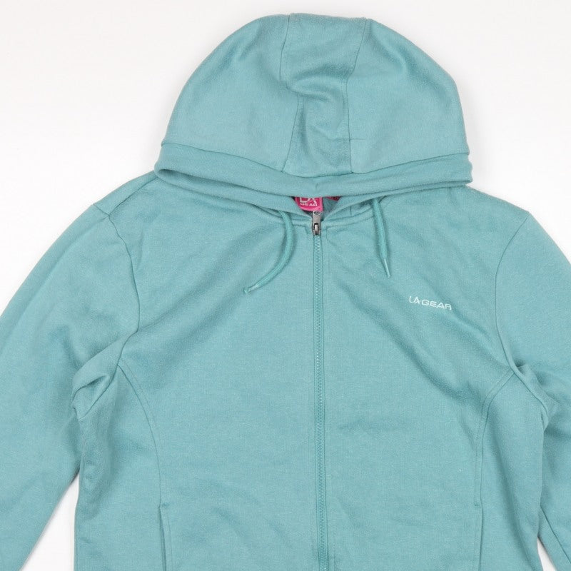 LA Gear Women’s Blue UK 18 Full Zip Hooded Fleece Hoodie Logo