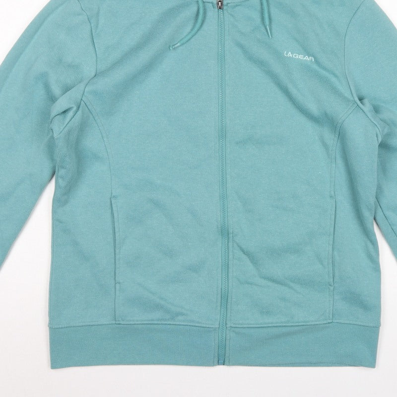 LA Gear Women’s Blue UK 18 Full Zip Hooded Fleece Hoodie Logo