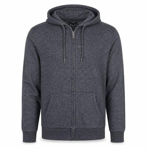 George Men's Blue S Full Zip Hooded Fleece Hoodie Drawstring Pockets