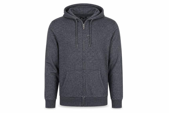 George Men's Blue S Full Zip Hooded Fleece Hoodie Drawstring Pockets