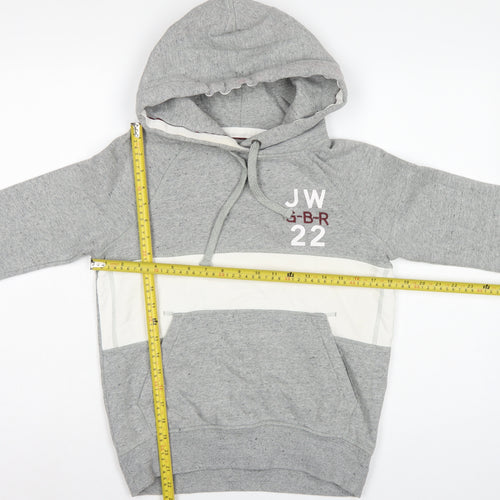 Jack Wills Women’s Grey UK 6 Pullover Hoodie Logo Colourblock