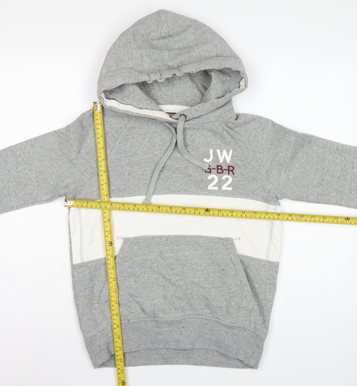 Jack Wills Women’s Grey UK 6 Pullover Hoodie Logo Colourblock