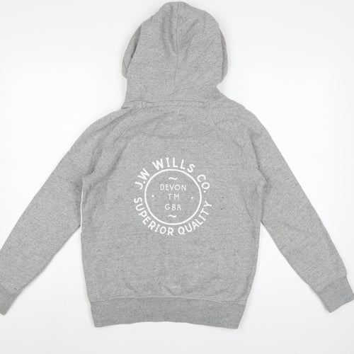 Jack Wills Women’s Grey UK 6 Pullover Hoodie Logo Colourblock