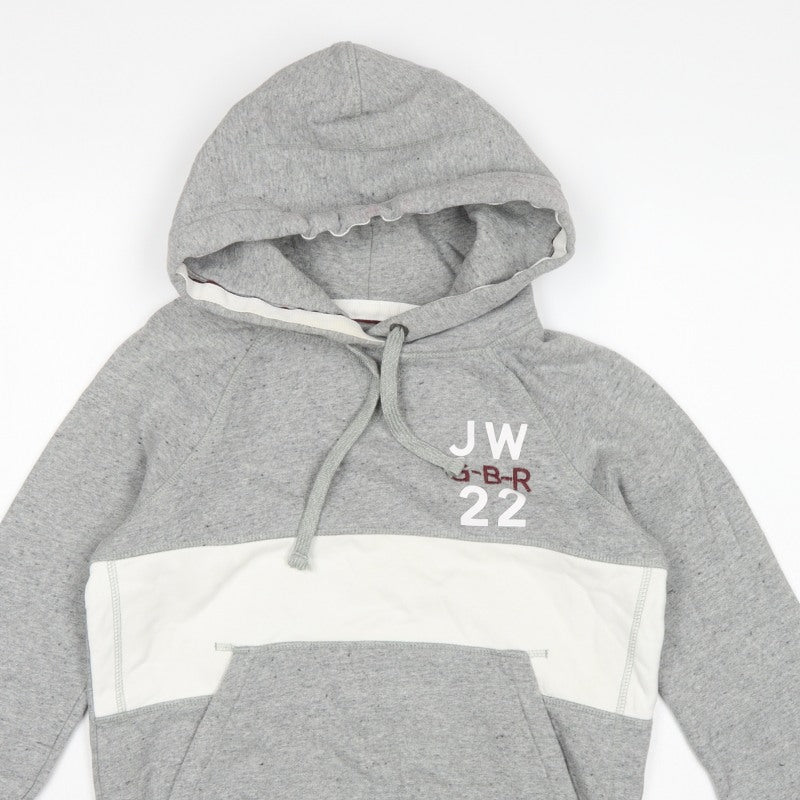 Jack Wills Women’s Grey UK 6 Pullover Hoodie Logo Colourblock