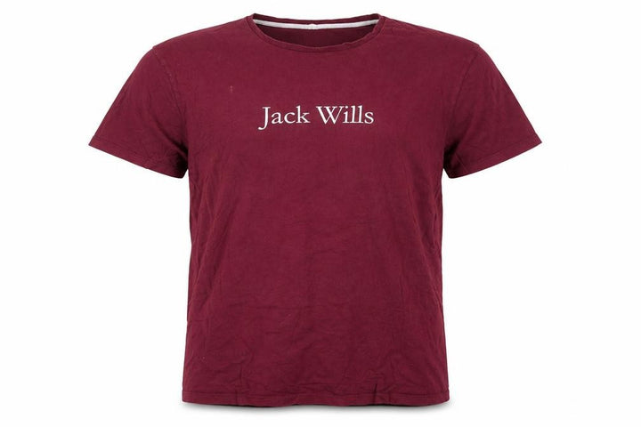 Jack Wills Men’s Burgundy XL Logo Graphic Crew Neck T-Shirt
