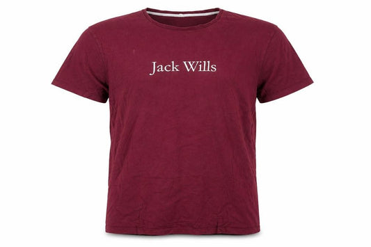 Jack Wills Men’s Burgundy XL Logo Graphic Crew Neck T-Shirt