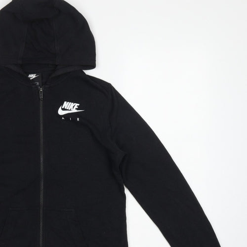 Nike Boys Black XL 13-15 Years Air Full Zip Hooded Hoodie Logo