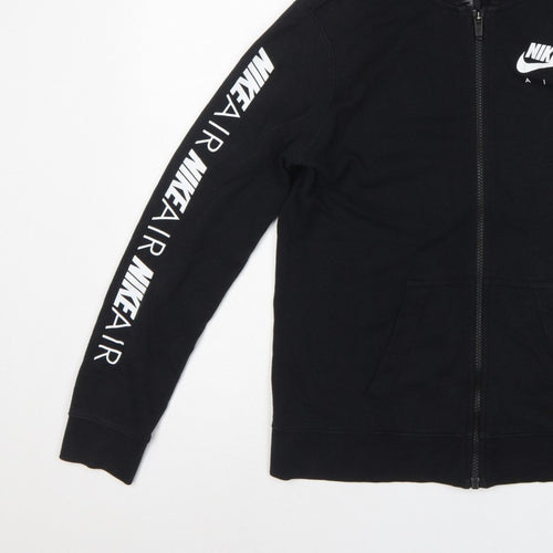 Nike Boys Black XL 13-15 Years Air Full Zip Hooded Hoodie Logo