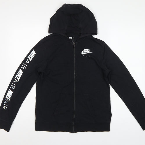 Nike Boys Black XL 13-15 Years Air Full Zip Hooded Hoodie Logo