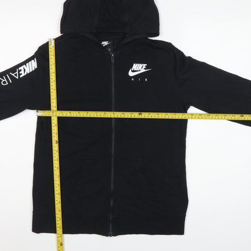 Nike Boys Black XL 13-15 Years Air Full Zip Hooded Hoodie Logo
