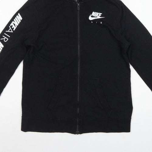 Nike Boys Black XL 13-15 Years Air Full Zip Hooded Hoodie Logo
