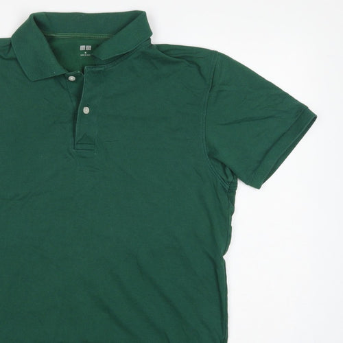 Uniqlo Men’s Green M Piqué Cotton Blend Short Sleeve Polo Shirt