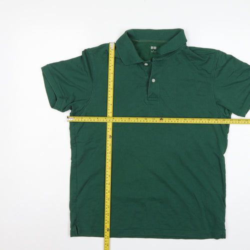 Uniqlo Men’s Green M Piqué Cotton Blend Short Sleeve Polo Shirt