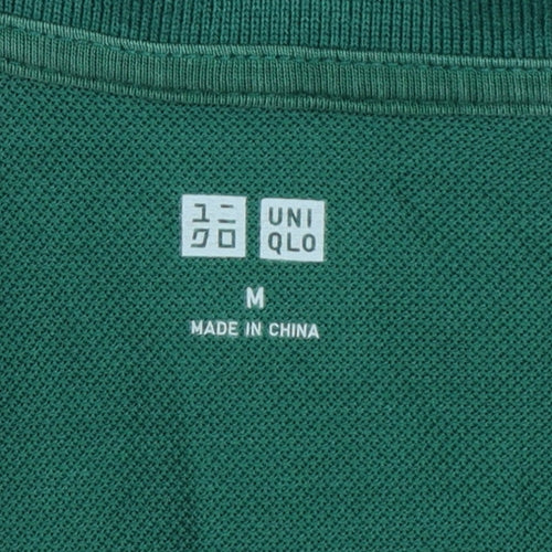 Uniqlo Men’s Green M Piqué Cotton Blend Short Sleeve Polo Shirt