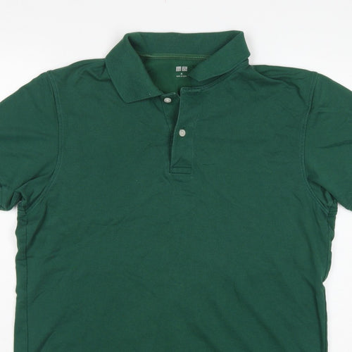 Uniqlo Men’s Green M Piqué Cotton Blend Short Sleeve Polo Shirt