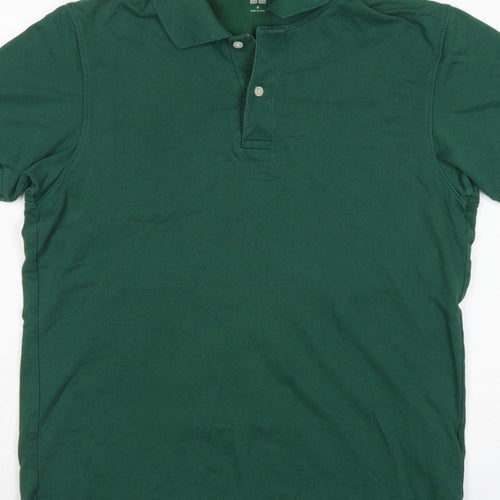 Uniqlo Men’s Green M Piqué Cotton Blend Short Sleeve Polo Shirt