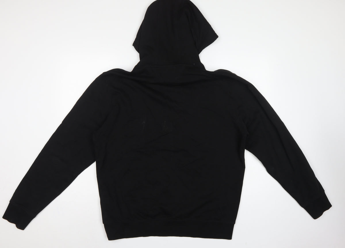 Tommy Jeans Men’s Black 2XL Pullover Logo Graphic Hoodie