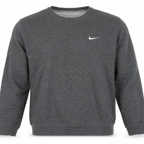Nike Men’s Grey XL Long Sleeve Crew Neck Logo Pullover Sweatshirt