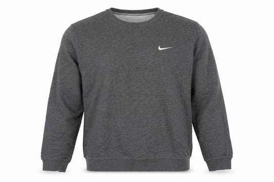 Nike Men’s Grey XL Long Sleeve Crew Neck Logo Pullover Sweatshirt