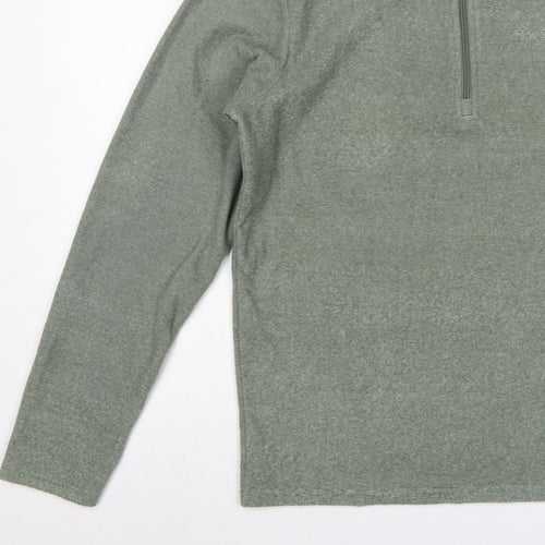 Peter Storm Men’s Green Small 1/4 Zip Fleece Sweatshirt High Neck